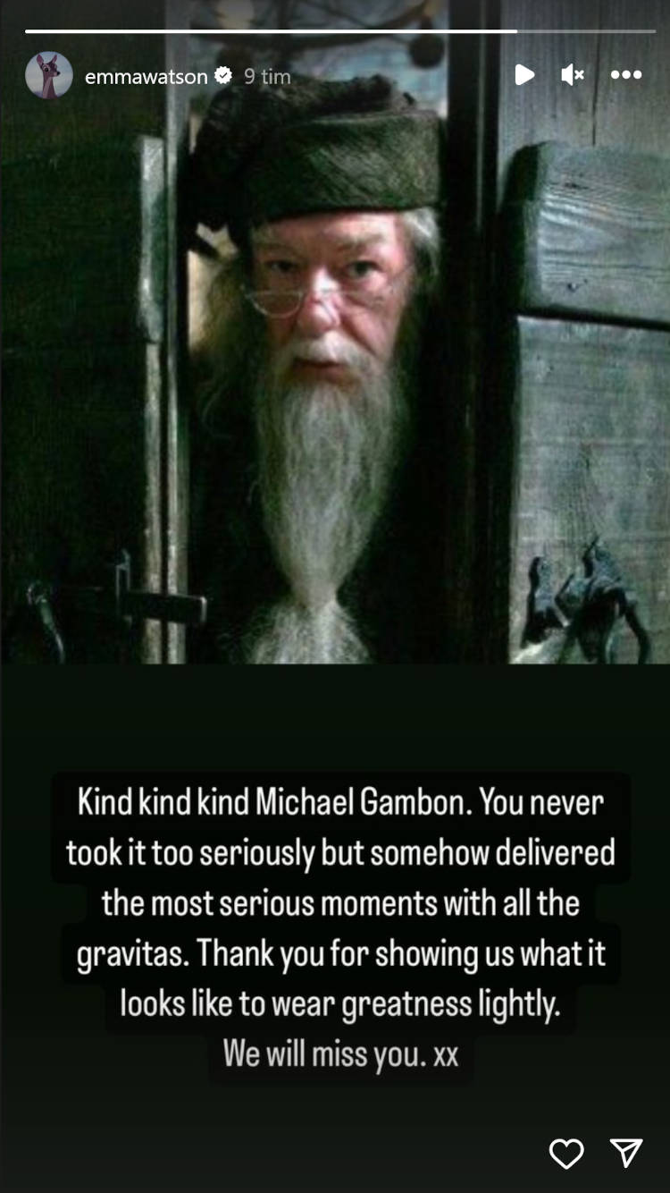 Emma Watson minns Michael Gambon