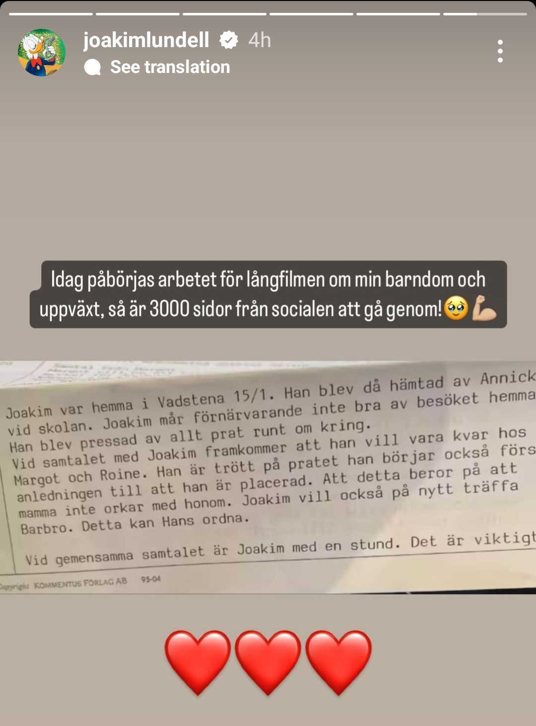Joakim Lundells uppväxt blir film: "3000 sidor från socialen att gå igenom"
