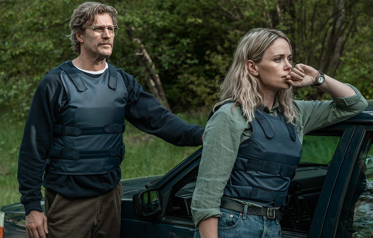 Jens Hult&eacute;n och Katia Winter i thrillerserien &rdquo;Maffia&rdquo;.