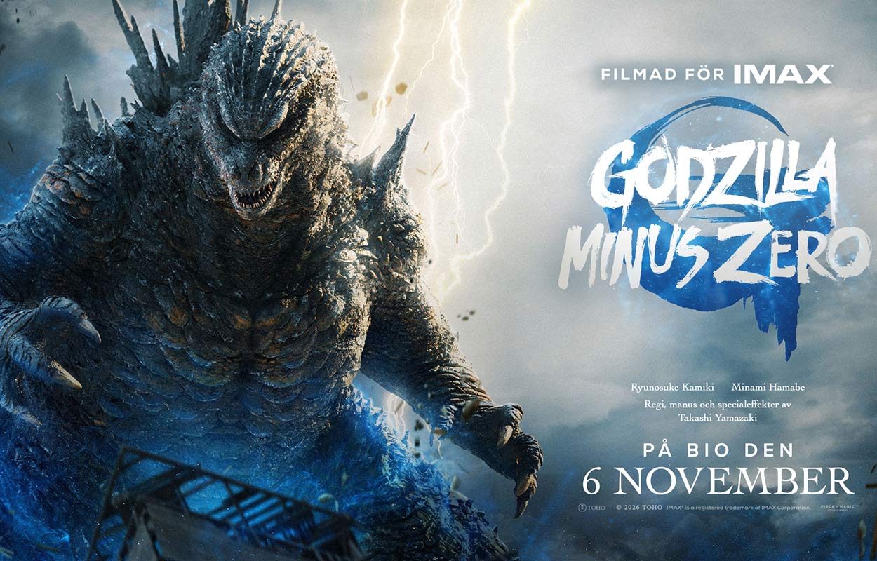 Liggande poster f&ouml;r &rdquo;Godzilla Minus Zero&rdquo;.