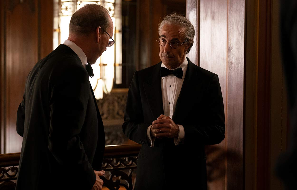 Michael Keaton och Stanley Tucci i &rdquo;Worth&rdquo;.