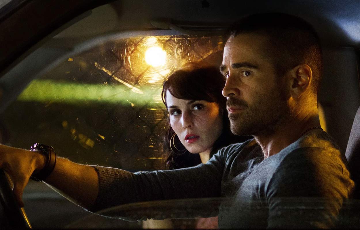Noomi Rapace och Colin Farrell i &rdquo;Dead Man Down&rdquo;.
